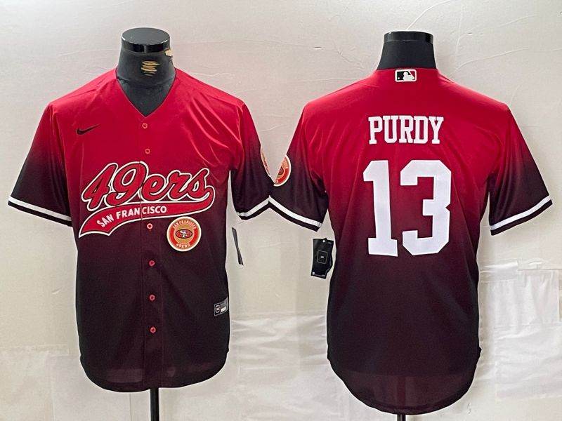 Men San Francisco 49ers #13 Purdy Red Joint Name 2024 Nike Limited NFL Jersey style 7